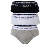 Slip GANT "Slip BRIEF 3-PACK 3er Pack", Herren, Gr. L, bunt (grau), Obermaterial: 95% Baumwolle CO. 5% Elasthan EL., Unterhosen Slip (43588252-L) grau