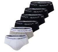 GANT Herren Slips, 6er Pack - Brief 6-Pack, Slim Fit, Logo, Stretch Cotton, uni Schwarz/Grau / XL XL Mehrfarbig