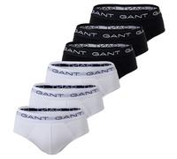 GANT Herren Slips, 6er Pack - Brief 6-Pack, Slim Fit, Logo, Stretch Cotton, uni Schwarz/Weiß / 2XL XXL Mehrfarbig
