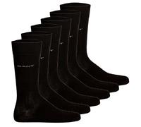 GANT Herren Socken, 6er Pack - Soft Cotton Socks, Strümpfe, einfarbig 43-45-Schwarz