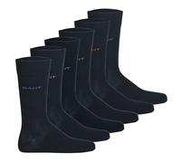 GANT Herren Socken, 6er Pack - Soft Cotton Socks, Strümpfe, Logo, einfarbig 43-46 Blau