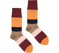 GANT Herren Socken D1. COLOR BLOCK SOCKS, braun-mix, One Size