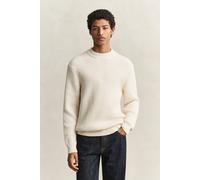 GANT Herren Stehkragenpullover aus griffigem Baumwoll-Woll-Mix (L) CREAM