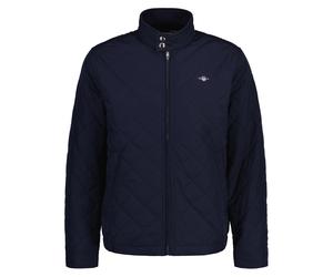 GANT Herren Steppjacke - QUILTED WINDCHEATER, Reißverschluss, Stehkragen, Logo Blau / XL XL Blau