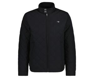 GANT Herren Steppjacke - QUILTED WINDCHEATER, Reißverschluss, Stehkragen, Logo Schwarz / 4XL XXXXL Schwarz