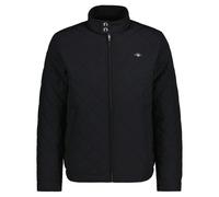 GANT Herren Steppjacke - QUILTED WINDCHEATER, Reißverschluss, Stehkragen, Logo Schwarz L