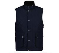 GANT Herren Steppweste - CLASSIC QUILTED VEST, Reißverschluss, Stehkragen Blau XL