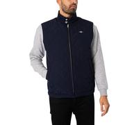 GANT Herren Steppweste - QUILTED WINDCHEATER VEST, Reißverschluss, Stehkragen Blau 2XL