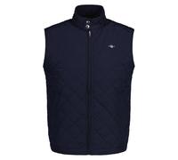 GANT Herren Steppweste - QUILTED WINDCHEATER VEST, Reißverschluss, Stehkragen Blau 5XL