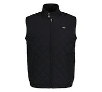 GANT Herren Steppweste - QUILTED WINDCHEATER VEST, Reißverschluss, Stehkragen Schwarz 3XL