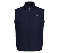 GANT Herren Steppweste - QUILTED WINDCHEATER VEST, Reißverschluss, Stehkragen Blau 3XL