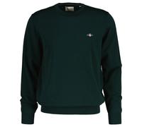 GANT Herren Stirckpullover - CLASSIC COTTON C-NECK, Rundhals, Baumwolle, Regular Fit Dunkelgrün / 2XL XXL Grün