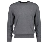 GANT Herren Stirckpullover - CLASSIC COTTON C-NECK, Rundhals, Baumwolle, Regular Fit Grau / L L Grau