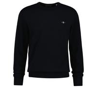 GANT Herren Stirckpullover - CLASSIC COTTON C-NECK, Rundhals, Baumwolle, Regular Fit Schwarz / 3XL 3XL Schwarz
