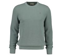 GANT Herren Stirckpullover mit Rundhals - Micro Textured Cotton C-Neck, Baumwolle XXXL Grün