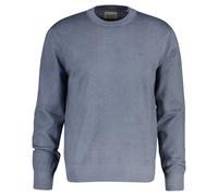 GANT Herren Stirckpullover mit Rundhals - Sunfaded C-Neck, Stückwaschung, Baumwolle Blau (Faded Denim) XL