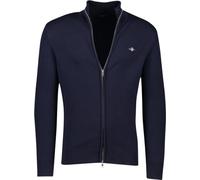 GANT Herren Strickjacke Cardigan 8030164-433 Casual Baumwolle mit Reißverschluss Blau Regular 5XL