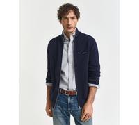 GANT Herren Cotton Pique Zip Cardigan Strickjacke, Evening Blue, 4XL EU