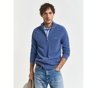 Gant Herren Cotton Pique Zip Cardigan Strickjacke, Denim Blue Mel, M EU