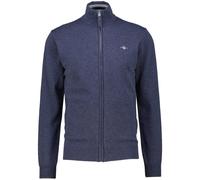 Gant Strickjacke mit Reißverschluss in Marine Melange, Größe L