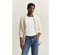 GANT Herren Strickjacke aus strukturiertem Baumwollmix (XL) CREAMED Weiß