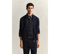 GANT Herren Strickjacke aus strukturierter Baumwolle mit Reißverschluss (XL) EVENING Blau