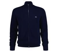 GANT Herren Strickjacke Cardigan 8030164-433 Casual Baumwolle mit Reißverschluss Blau Regular 5XL