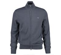GANT Herren Strickjacke - CASUAL COTTON ZIP CARDIGAN, Stehkragen, Baumwolle Mittelgrau / 2XL XXL Grau