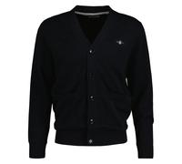 GANT Herren Strickjacke - CLASSIC COTTON V-CARDIGAN, Knopfleiste, V-Ausschnitt, Baumwolle M Schwarz