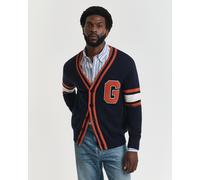 GANT Herren Strickjacke mit G-Badge (4XL) EVENING Blau