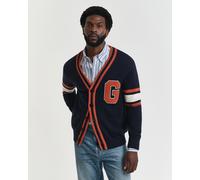 GANT Herren Strickjacke mit G-Badge (S) EVENING Blau