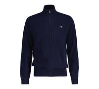 GANT Herren Extrafine Lambswool Zip Cardigan Strickjacke, Marine, Large