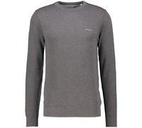 Gant Herren Strickpullover aus Baumwoll-Piqué Regular Fit, anthrazit, Gr. XXXL