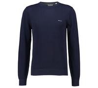 Gant Herren Strickpullover aus Baumwoll-Piqué Regular Fit, marine, Gr. M
