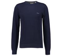 Gant Herren Strickpullover aus Baumwoll-Piqué Regular Fit, marine, Gr. S