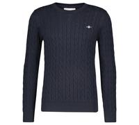 Gant Herren Strickpullover aus Baumwolle COTTON CABLE C-NECK, marine, Gr. L