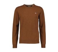 Gant Herren Strickpullover aus Lammwolle SUPERFINE LAMBSWOOL, braun, Gr. M