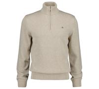 GANT Herren Strickpullover - CLASSIC COTTON HALF-ZIP, Troyer, Baumwolle Beige / L L Beige