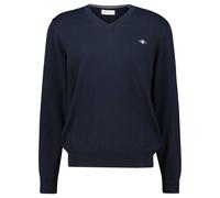 Gant Herren Strickpullover CLASSIC COTTON V-NECK, marine, Gr. XXL