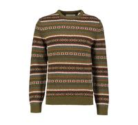 Gant Herren Strickpullover mit Lammwolle FAIR ISLE C-NECK, grün, Gr. L