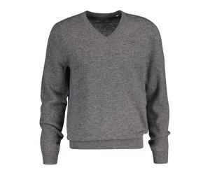 GANT Herren Strickpullover, V-Neck, Wolle - EXTRAFINE LAMBSWOOL V-NECK Grau Melange 5XL