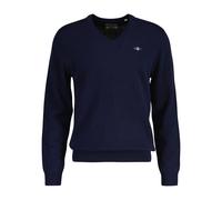 GANT Herren Strickpullover, V-Neck, Wolle - EXTRAFINE LAMBSWOOL V-NECK L Blau