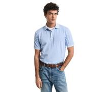 GANT Herren Poloshirt Sunfaded Slim Fit mit Label-Stitching Fresh Blue M