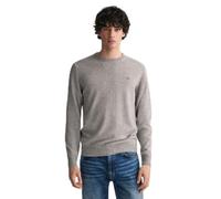 GANT Herren Superfine Lambswool Rundhalspullover (XL) Grau MELANGE