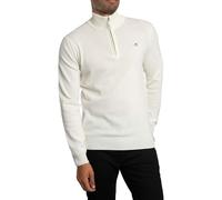 Gant Herren Superfine Lambswool Half Zip Pullover, Cream, L EU