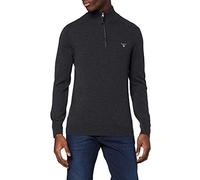 GANT Herren Superfine Lambswool Half Zip Pullover, per Pack Grau (Antracit Melange 95), Medium (Herstellergröße: M)
