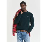 GANT Herren Superfine Lambswool Rundhalspullover (L) TARTAN Grün