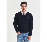 GANT Herren Superfine Lambswool V-Neck Pullover (M) MARINE