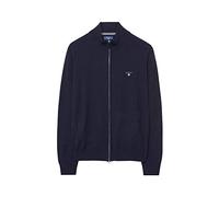 GANT Herren Superfine Lambswool Zip Cardigan Strickjacke, Blau (Marine), XX-Large