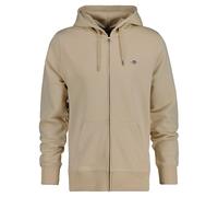 GANT Herren Sweatjacke - REGULAR SHIELD FULL ZIP HOODIE, Kapuze, Baumwoll-Mix Beige (Dry Sand) 2XL